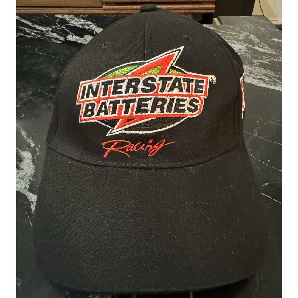 Vintage Racing Hat Interstate Batteries Black